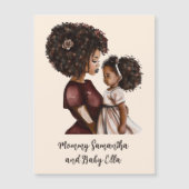 Gepersonaliseerde zwarte mam en dochter (3) (Voorkant)