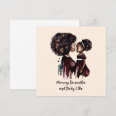 Gepersonaliseerde zwarte mam en dochter (4) (Voorkant / Achterkant)