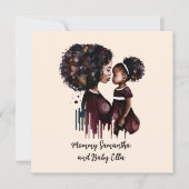 Gepersonaliseerde zwarte mam en dochter (4) (Voorkant)