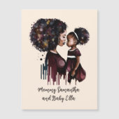 Gepersonaliseerde zwarte mam en dochter (4) (Voorkant)