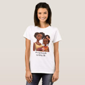 Gepersonaliseerde zwarte mam en dochter (7) t-shirt (Voorkant volledig)