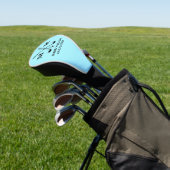 Gepersonaliseerde zwarte Monogram Naam Golf Lover Golfheadcover (Insitu)