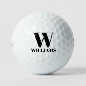 Gepersonaliseerde zwarte monogramme van het initia golfballen (Voorkant)