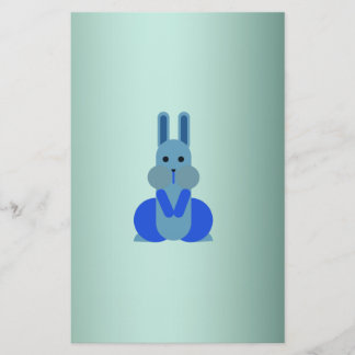 Gepersonaliseerde zwarte-ogen Mr Bunny Briefpapier