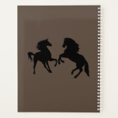 Gepersonaliseerde Zwarte Paard Planner met aangepa (Achterkant)
