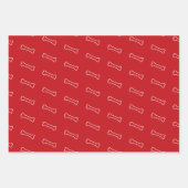 Gepersonaliseerde zwarte rode hond Threaday Inpakpapier Vel (Voorkant 3)