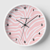 Gepersonaliseerde zwarte roze Zebra Elke kleurwand (Voorkant)