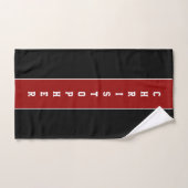 Gepersonaliseerde zwarte stripteath-handdoekset bad handdoek (Handdoek)