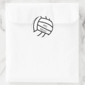 Gepersonaliseerde zwarte volleybal Stickers (Tas)