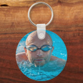 Gepersonaliseerde zwemmer foto sleutelhanger (Voorkant)