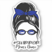 Gepersonaliseerde Zwemmoeder Sticker (Voorkant)