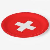 Gepersonaliseerde Zwitserland vlag Schweiz Zwitser Papieren Bordje (Gekanteld)