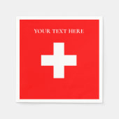 Gepersonaliseerde Zwitserland vlag Schweiz Zwitser Servet (Voorkant)