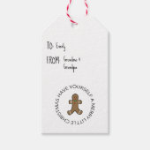 GepersonaliseerdeGingerbread Man Merry Little Chri Cadeaulabel (Voorkant)