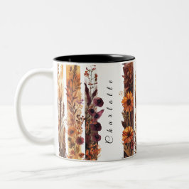 GepersonaliseerdeWildflowersMug 3 Tweekleurige Koffiemok