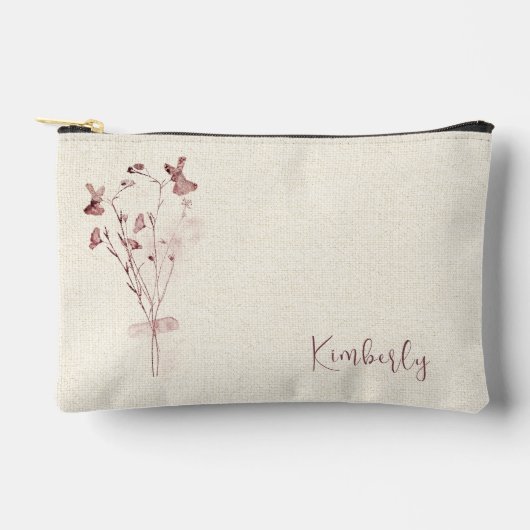 Geperst Bloemen Boeket Cosmetische Accessoire Pouc Etui (Voorkant)