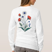 "Geperst Daisy & Leaf minimalistisch ontwerp" T-shirt (Achterkant)