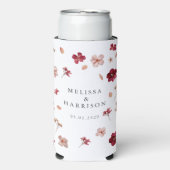 Geperst Rood en Roze Crème, Bloemen Trouwen (Seltzer Voorkant)