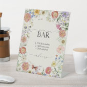 Geperst Wildbloem Bloemen Vrijgezellenfeest Minosa Reclamebord Met Voetstuk (Insitu)