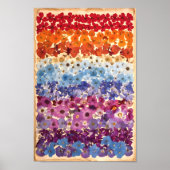  geperste bloem Ombre Wall Art Print (Voorkant)