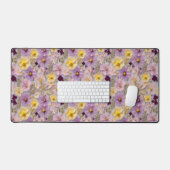 Geperste Bloem Patroon Pastel Wildflower Design Bureaumat (Keyboard & Muis)