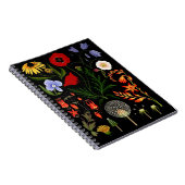 Geperste bloemen, Boho Wildbloemen,  Botanica Notitieboek (Rechterzijde)