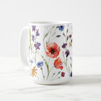 Geperste Bloemen Boho Wilde Bloem Cottagecore Natu Koffiemok