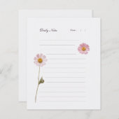 geperste bloemen gevoerd briefpapier (Voorkant / Achterkant)