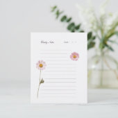 geperste bloemen gevoerd briefpapier (Staand voorkant)