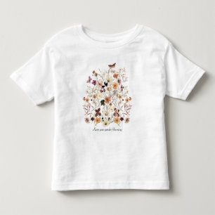 Geperste bloemen, Wilde bloemen, Aangepast, Katoen Kinder Shirts