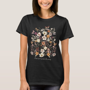 Geperste bloemen, Wilde bloemen, Aangepast, Katoen T-shirt