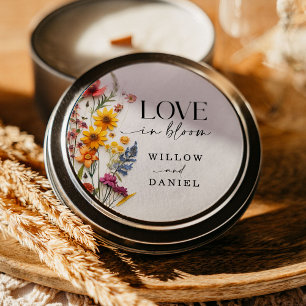 Geperste Bloemen Wildflower Boho Wedding Stickers