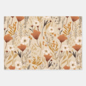 geperste bloemmoody inpakpapier vel (Voorkant 3)