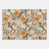 geperste bloemmoody inpakpapier vel (Voorkant 2)