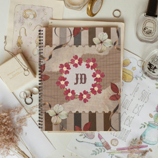 geperste Magenta Primrose Scrapbook Notitieboek