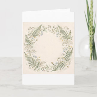 Geperste Varens Botanische Blanco Kaart Aquarel Wi
