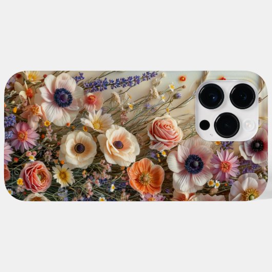 Geperste Wildbloem Artistieke Bloemen Case-Mate iPhone Case (Achterkant (horizontaal))