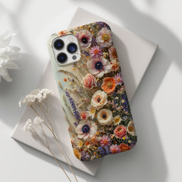 Geperste Wildbloem Artistieke Bloemen Case-Mate iPhone 14 Pro Max Hoesje