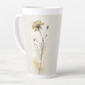 Geperste wilde bloem latte mok (Linkerhoek)