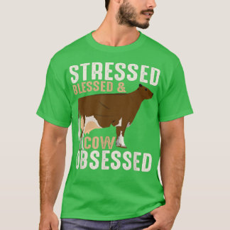 Geperste zegeldieren en Koe geobsedeerd Boerderij T-shirt