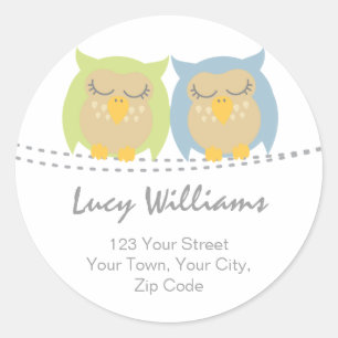Gepesrsonalized Owl Address Stickers