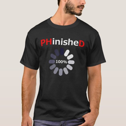 Gephinded, phd, afstuderen, perfecte student t-shirt (Voorkant)