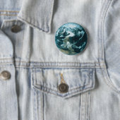 Gepilde aarde ronde button 5,7 cm (In situ)