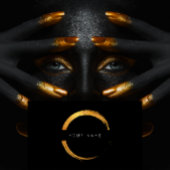 Gepilde cirkels Gulden Folie Zwarte Vip Visitekaartje