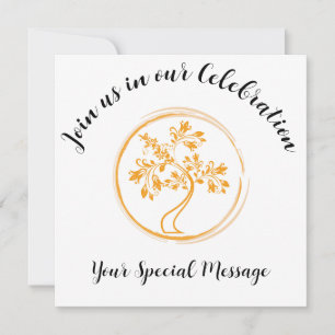 Gepilde Golden Tree of Life End-of-treatment Party Kaart