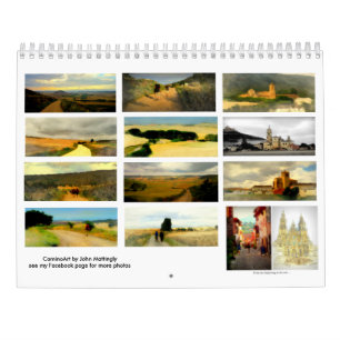 Gepilde landschappen langs de Camino de Santiago Kalender