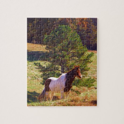 Gepilde Pony door de pine Legpuzzel (Verticaal)