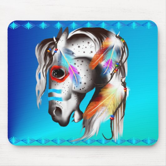 Gepilde Pony Mousepad Muismat (Voorkant)
