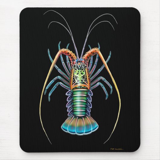 Gepilde spiny Lobster Mousepad Muismat (Voorkant)