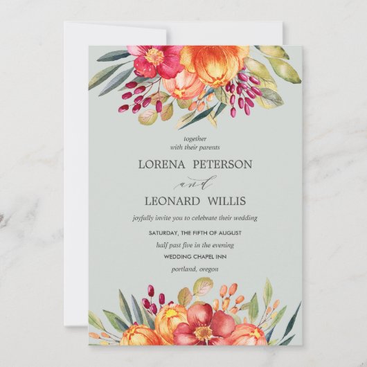 Gepilde ventilator Modern ELEGANT Rustic Grey Vert Kaart (Voorkant)